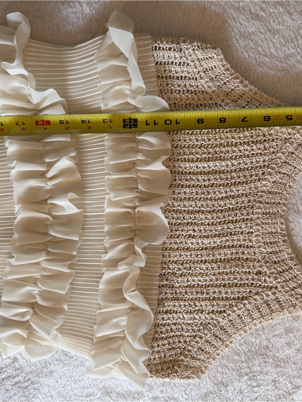 POL Cream Ruffle Knit Camisole - Picture 5 of 7